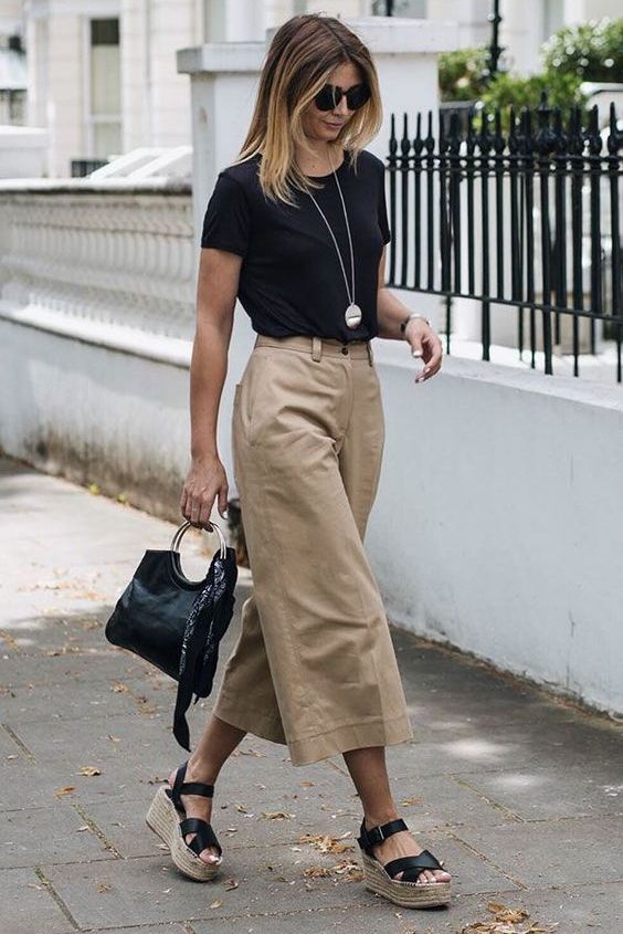 Khaki Culottes