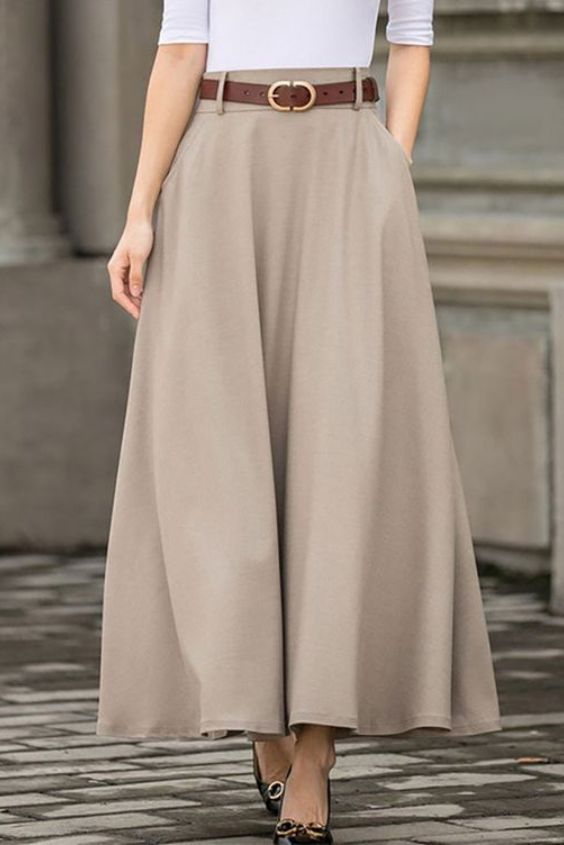 Khaki Maxi Skirt