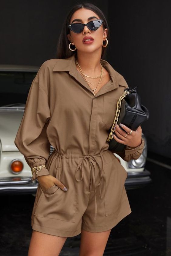 Khaki Romper